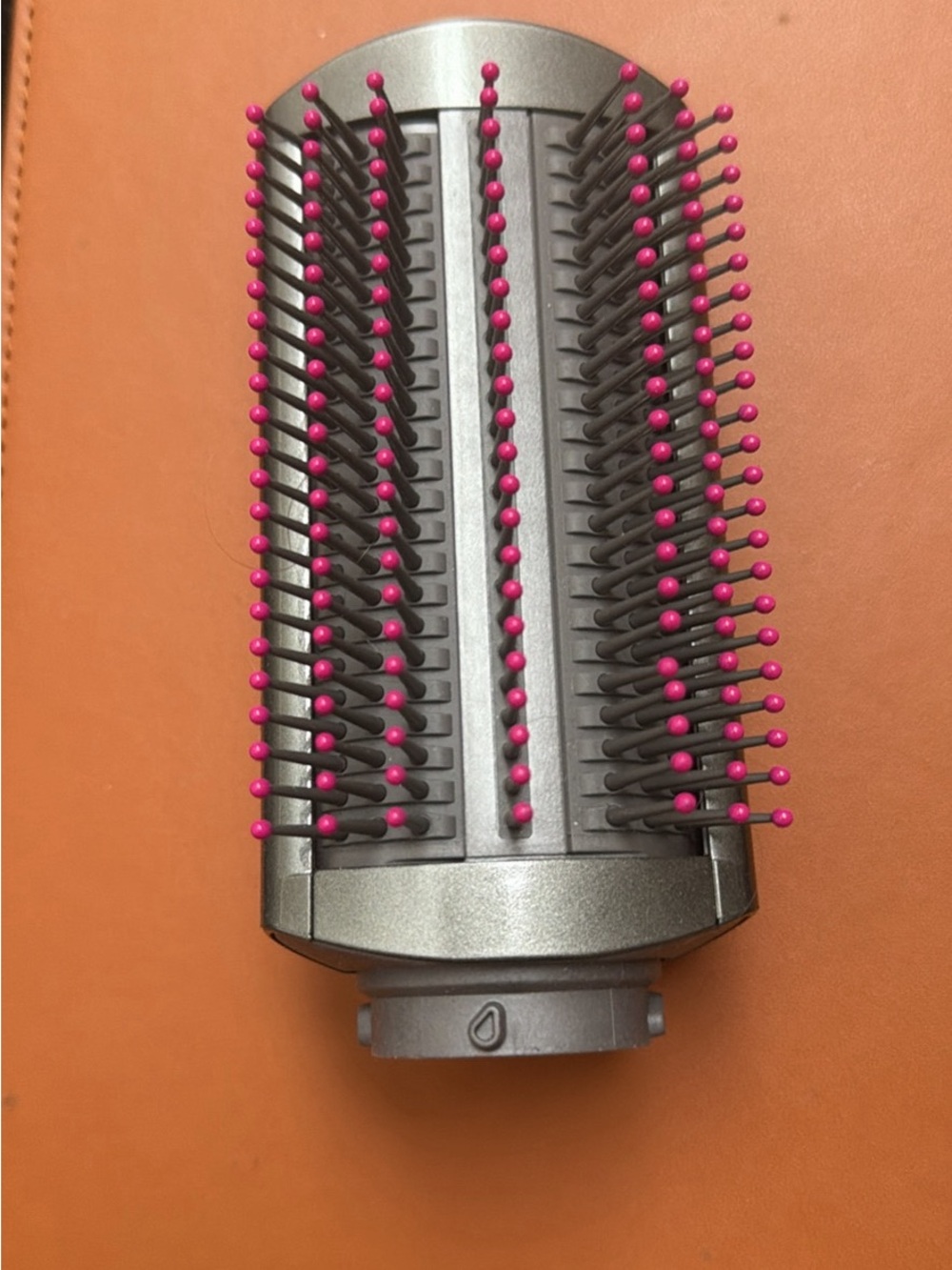 Dyson Airwrap Brush Attachment - Silver with Pink Bristles